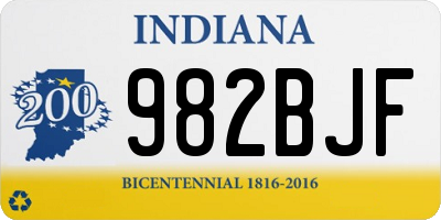 IN license plate 982BJF