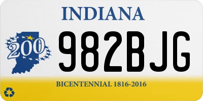 IN license plate 982BJG