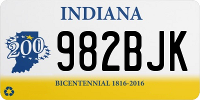 IN license plate 982BJK