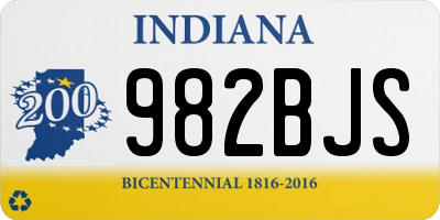 IN license plate 982BJS