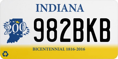 IN license plate 982BKB