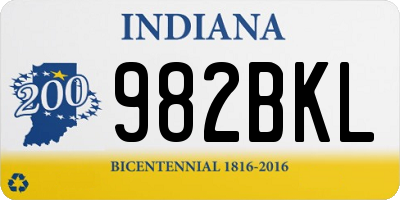IN license plate 982BKL