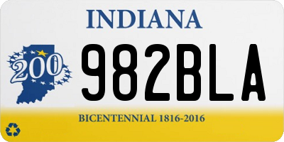 IN license plate 982BLA