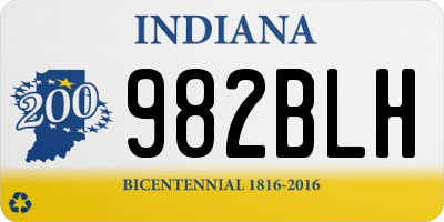 IN license plate 982BLH