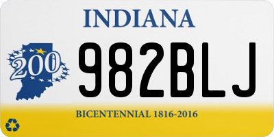IN license plate 982BLJ