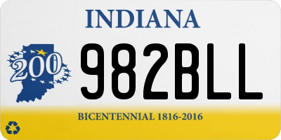 IN license plate 982BLL