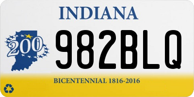 IN license plate 982BLQ