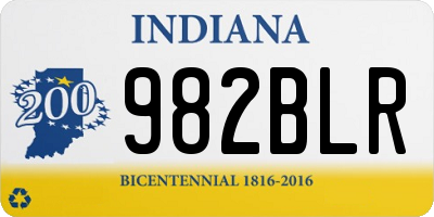 IN license plate 982BLR