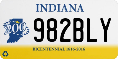 IN license plate 982BLY