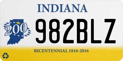 IN license plate 982BLZ