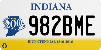 IN license plate 982BME