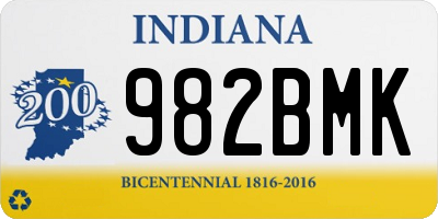 IN license plate 982BMK