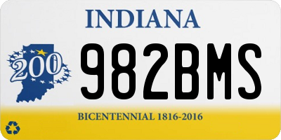 IN license plate 982BMS