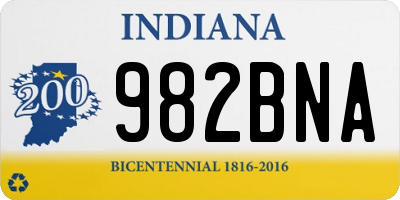 IN license plate 982BNA
