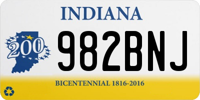 IN license plate 982BNJ