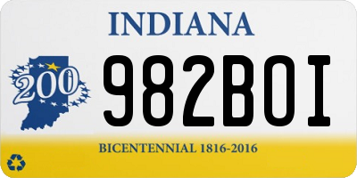 IN license plate 982BOI