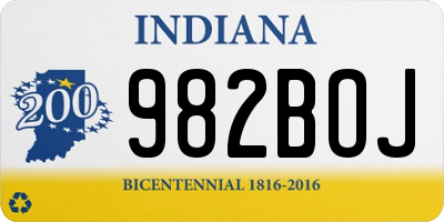 IN license plate 982BOJ