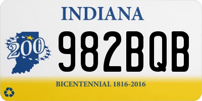 IN license plate 982BQB