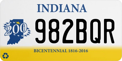 IN license plate 982BQR