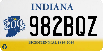 IN license plate 982BQZ