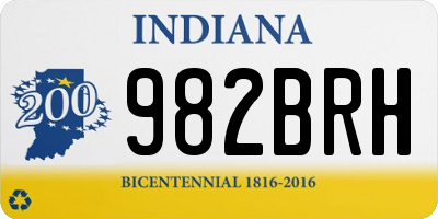 IN license plate 982BRH