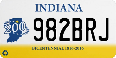 IN license plate 982BRJ