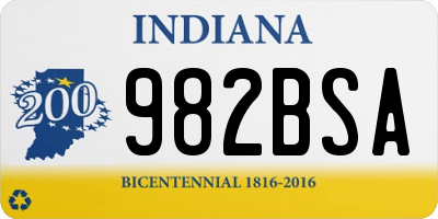 IN license plate 982BSA