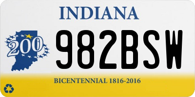 IN license plate 982BSW