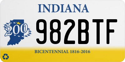 IN license plate 982BTF