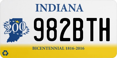 IN license plate 982BTH