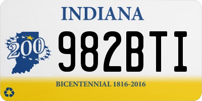 IN license plate 982BTI