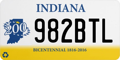 IN license plate 982BTL