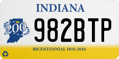 IN license plate 982BTP