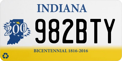 IN license plate 982BTY