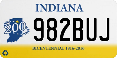 IN license plate 982BUJ