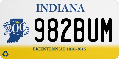 IN license plate 982BUM