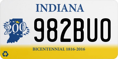 IN license plate 982BUO