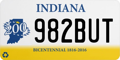 IN license plate 982BUT