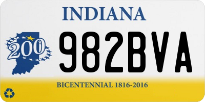 IN license plate 982BVA