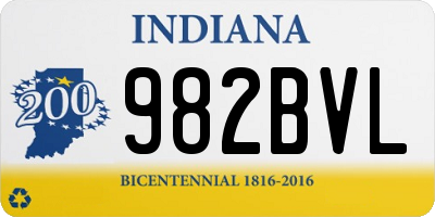 IN license plate 982BVL