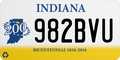 IN license plate 982BVU