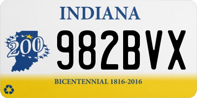 IN license plate 982BVX