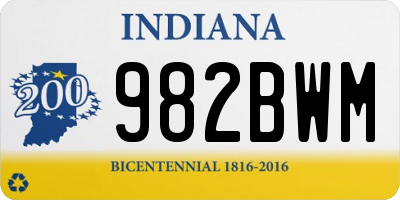 IN license plate 982BWM