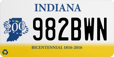 IN license plate 982BWN
