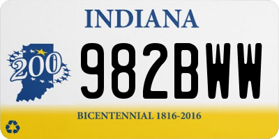 IN license plate 982BWW