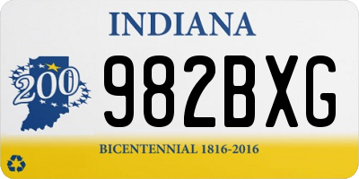 IN license plate 982BXG