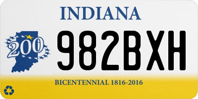 IN license plate 982BXH