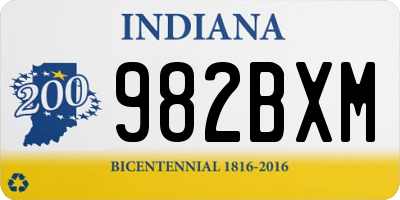 IN license plate 982BXM