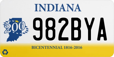 IN license plate 982BYA