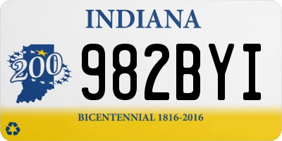 IN license plate 982BYI